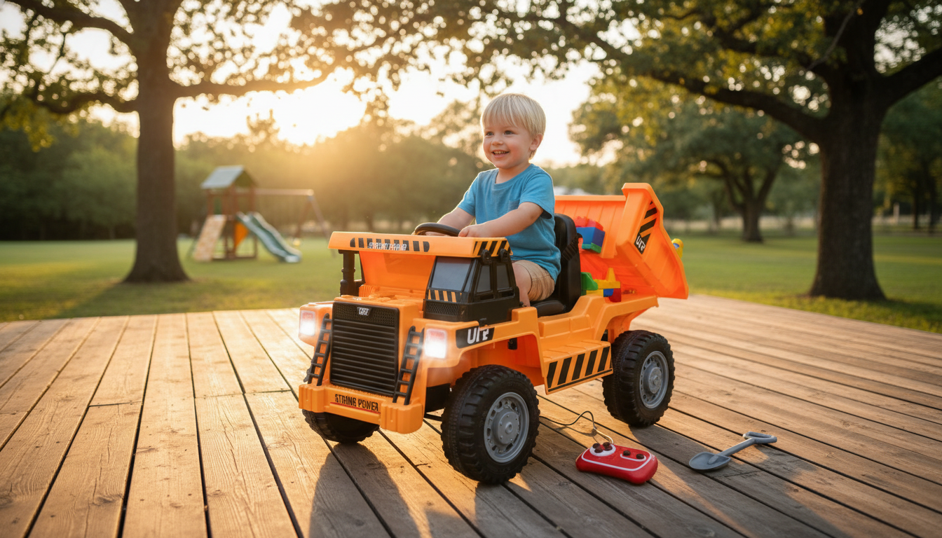 12V 70W Kids Ride-On Dump Truck: Remote & Rechargeable