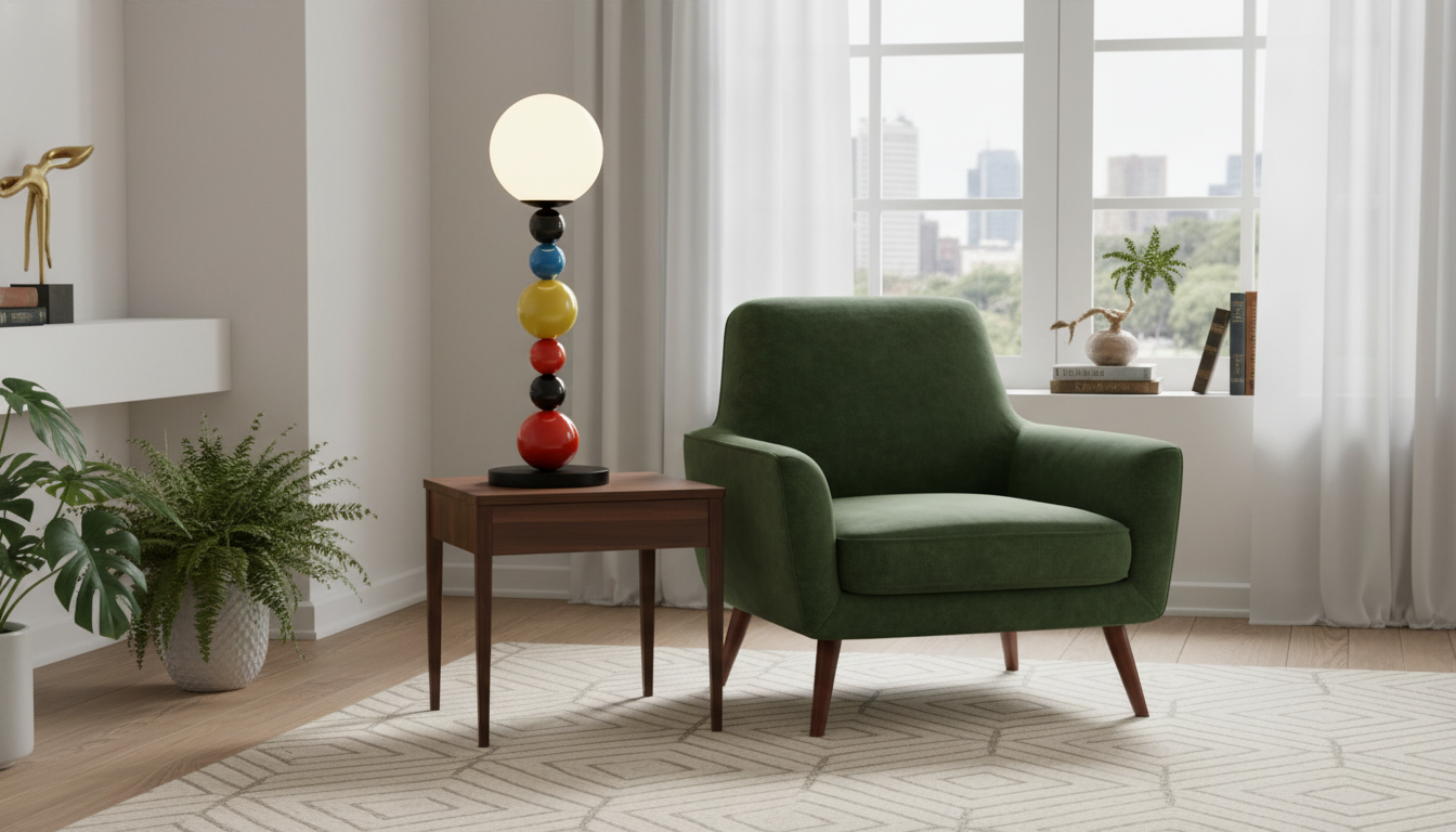 Art Deco Gourd Floor Lamp: Modern Iron & Glass Glow