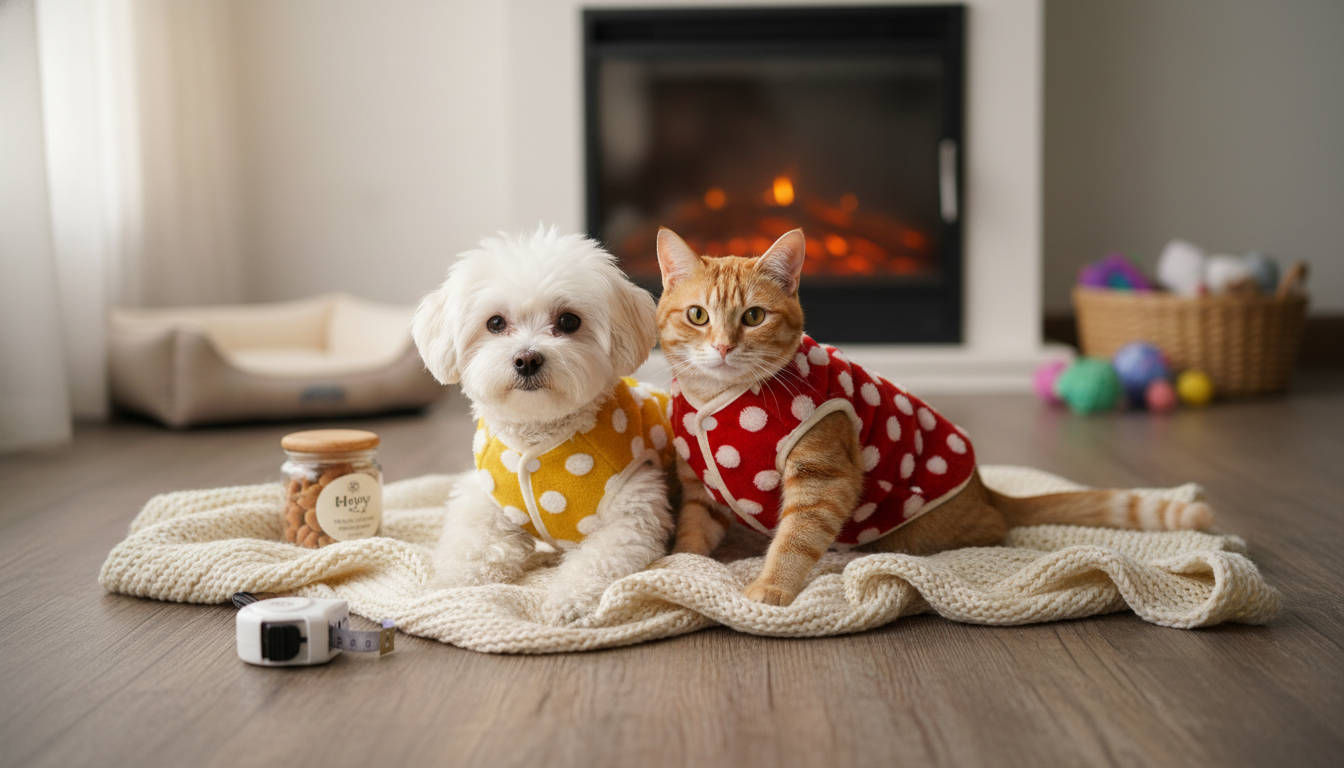 Soft Polka Dot Winter Coat for Dogs & Cats: Fit Guide